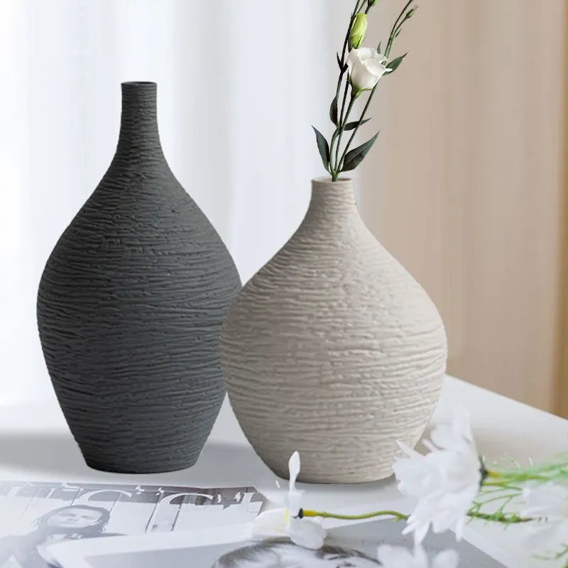 Simple Ceramic Nordic Vase for living room interior and office setup