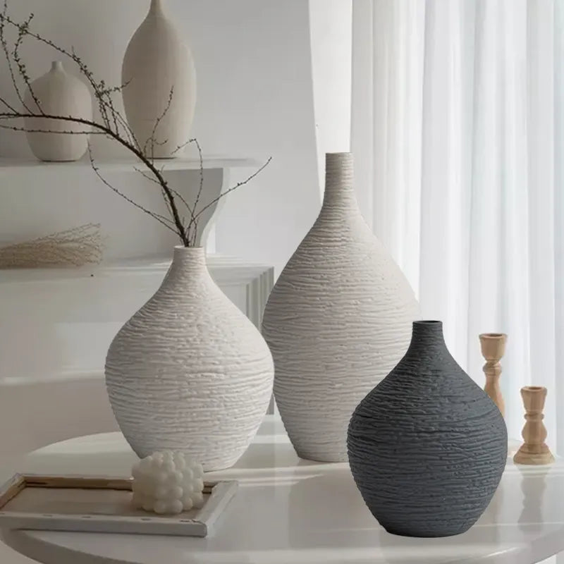 Simple Ceramic Nordic Vase for living room interior and office setup