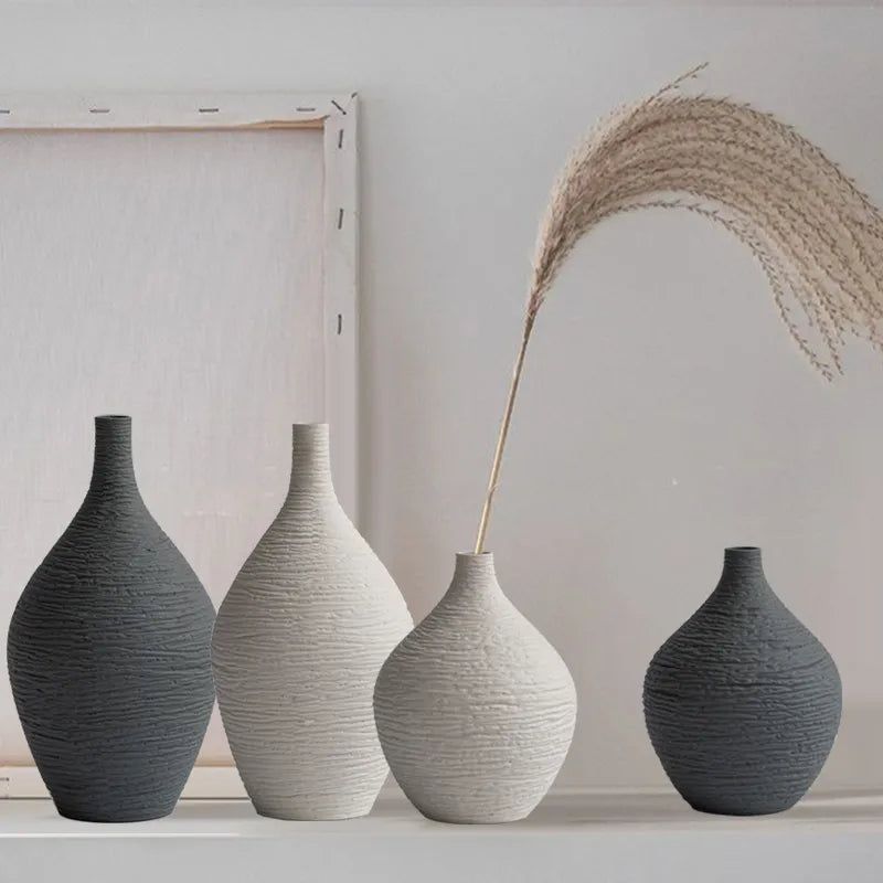 Simple Ceramic Nordic Vase for living room interior and office setup