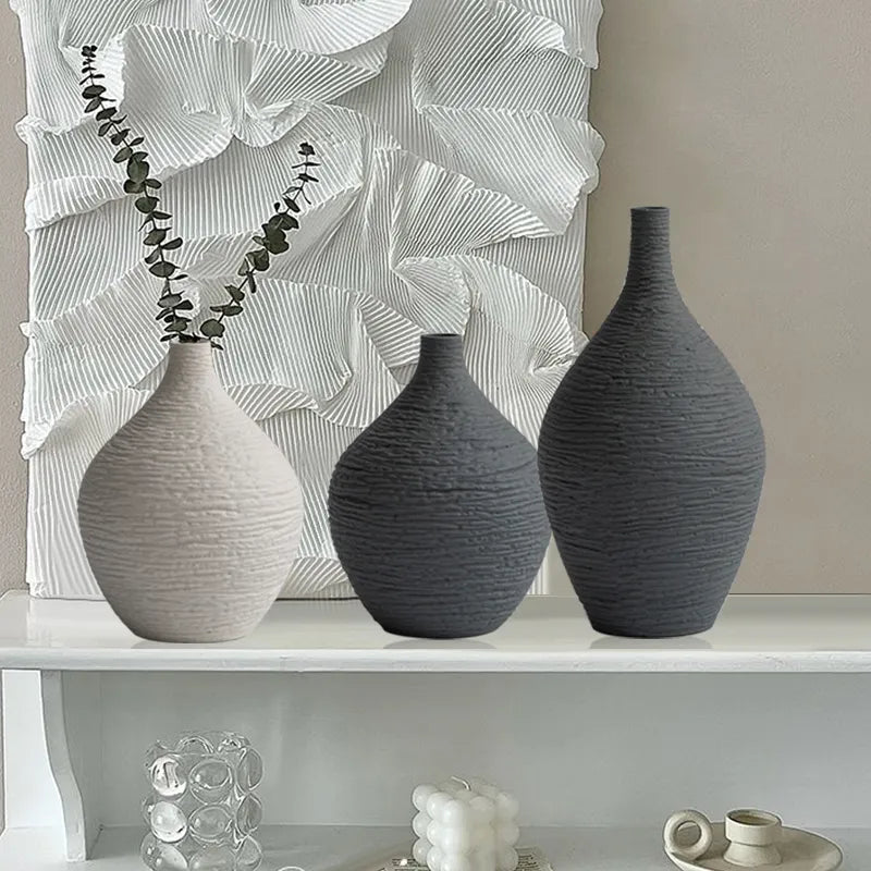 Simple Ceramic Nordic Vase for living room interior and office setup