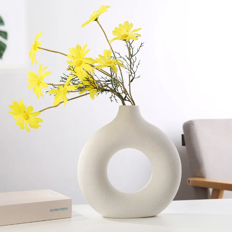 Nordic Ceramic Flower Vase for Home Decoration