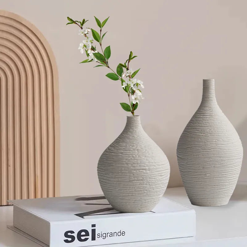 Simple Ceramic Nordic Vase for living room interior and office setup