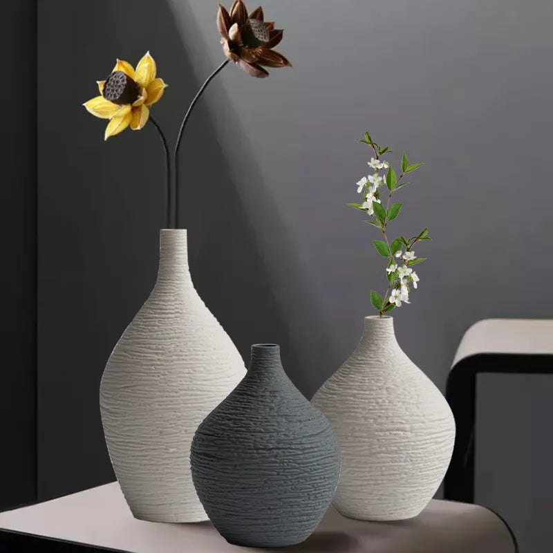 Simple Ceramic Nordic Vase for living room interior and office setup